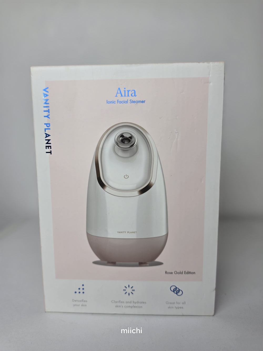 Vanity Planet Aira Ionic Facial Steamer - White & Rose Gold